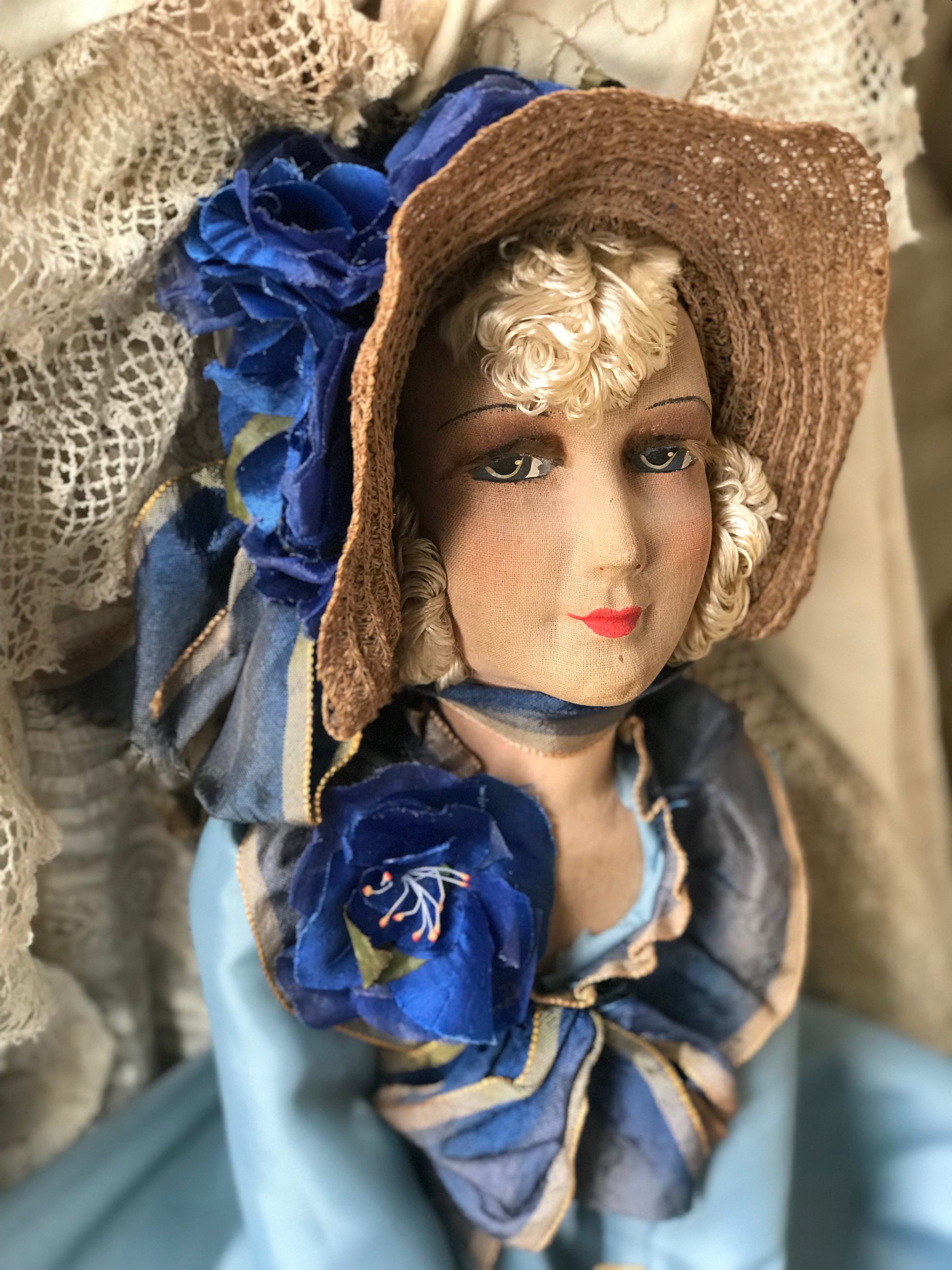 ブドワールドール アンティークドール フランス 特大 1930年代 入手