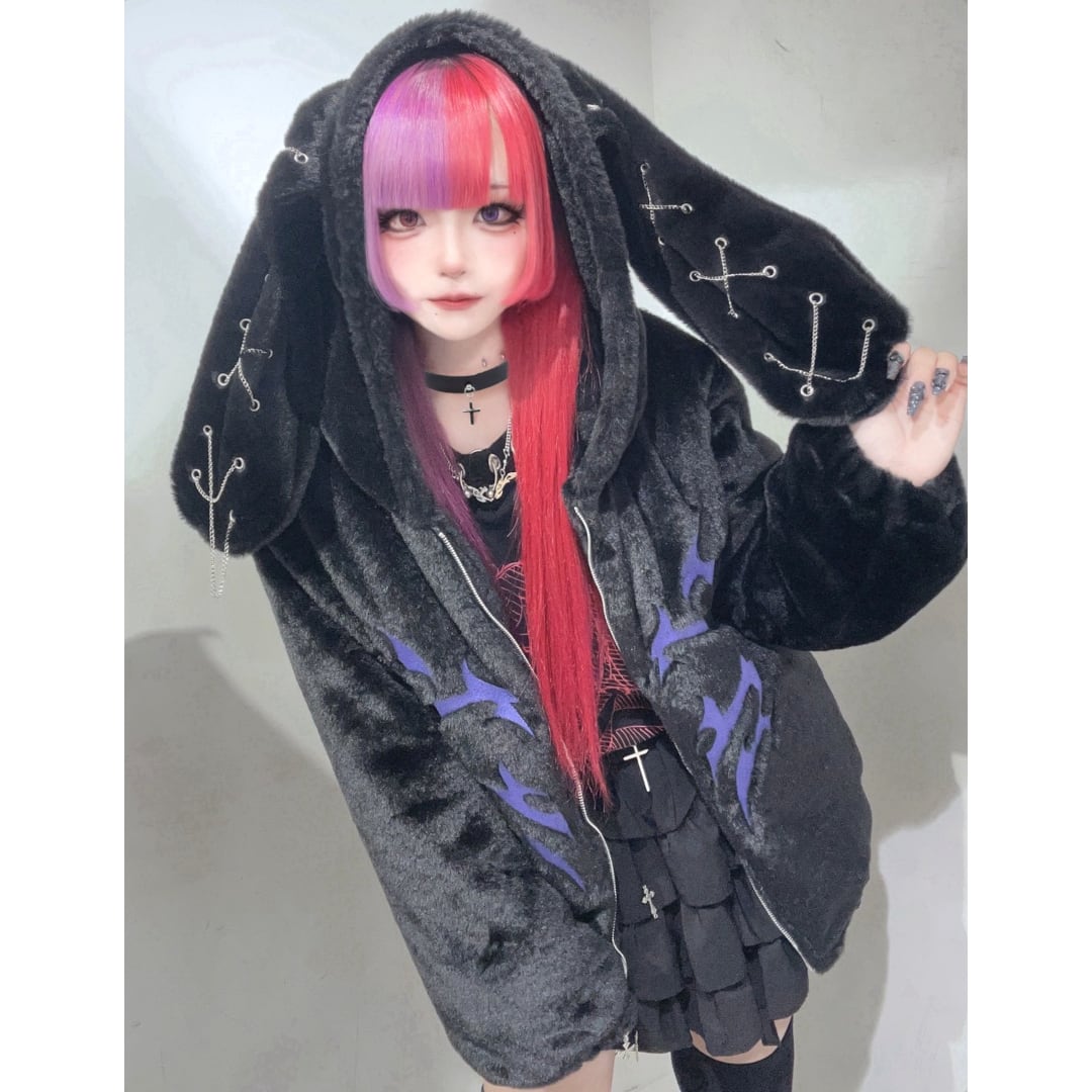 11/27新着】ウサ耳トライバルチェーンファーブルゾン | VOLCAN&APHRODITE