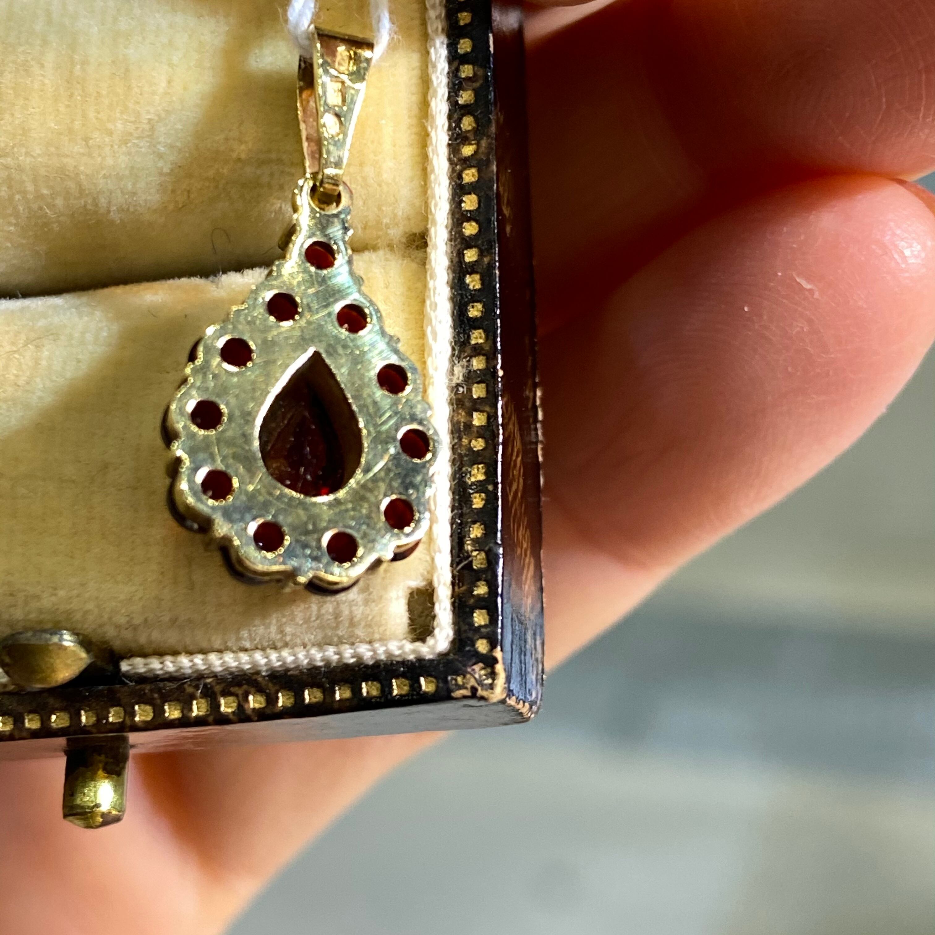 ボヘミアンガーネット 14金 ペンダントトップ | アンティーク