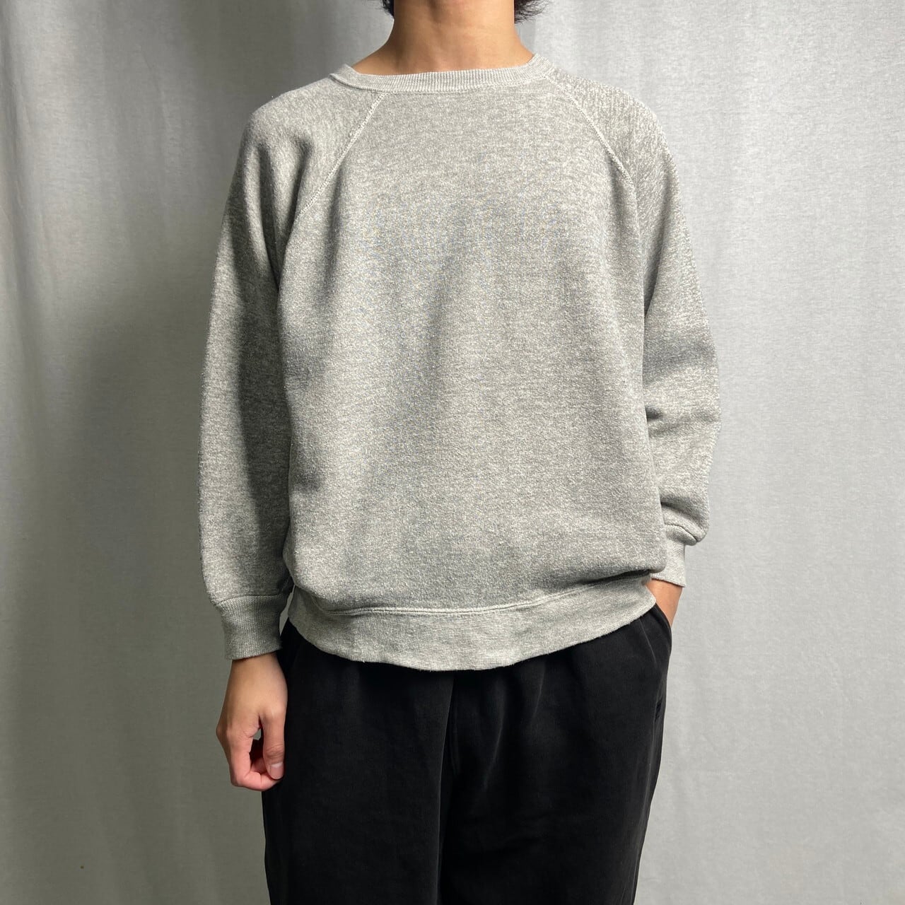 60年代 UNKNOWN ブランクスウェットシャツ ラグランスウェット 霜降り
