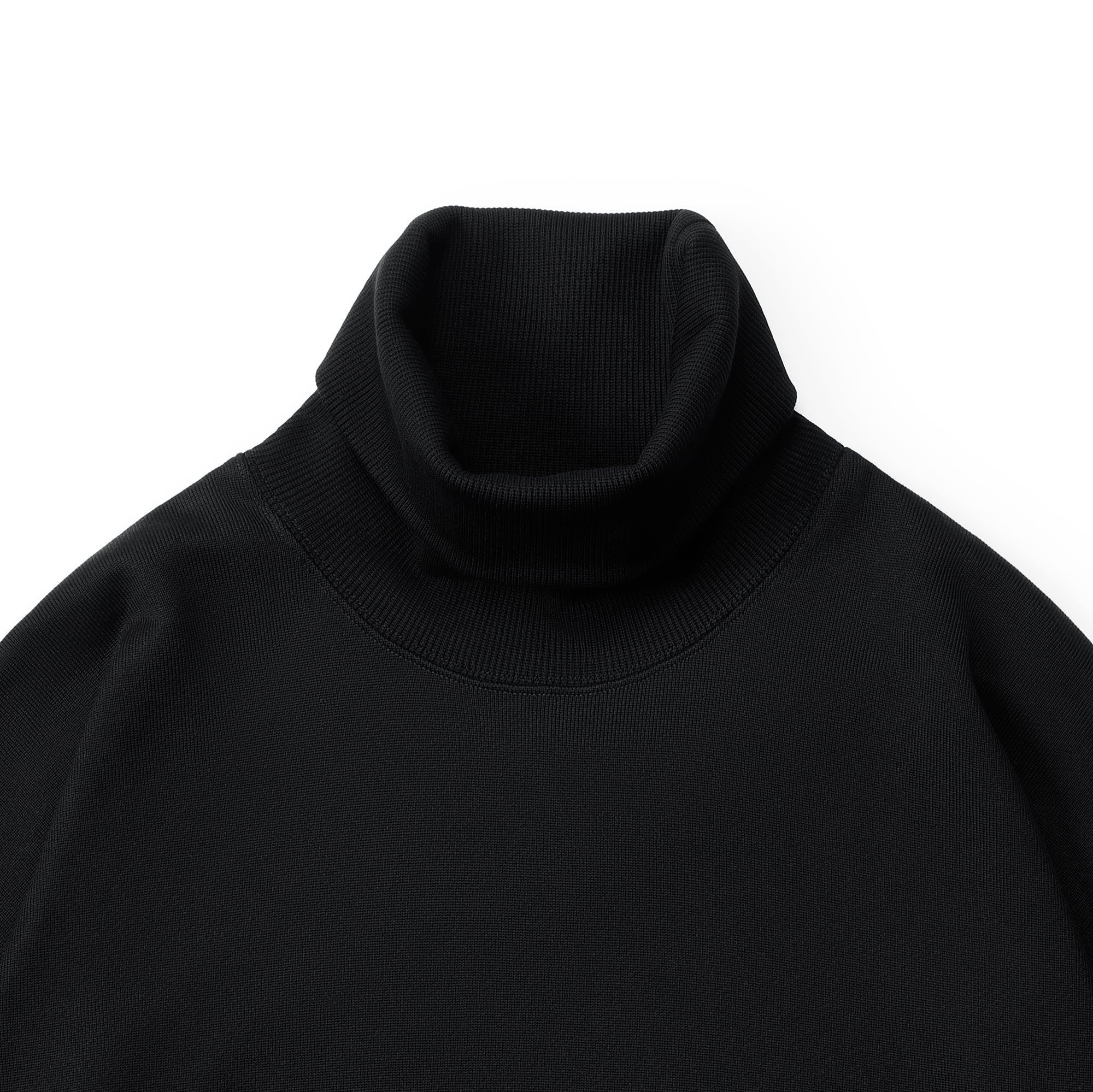 everyone luxury cotton turtleneck sweatshirt (BLACK) | everyone