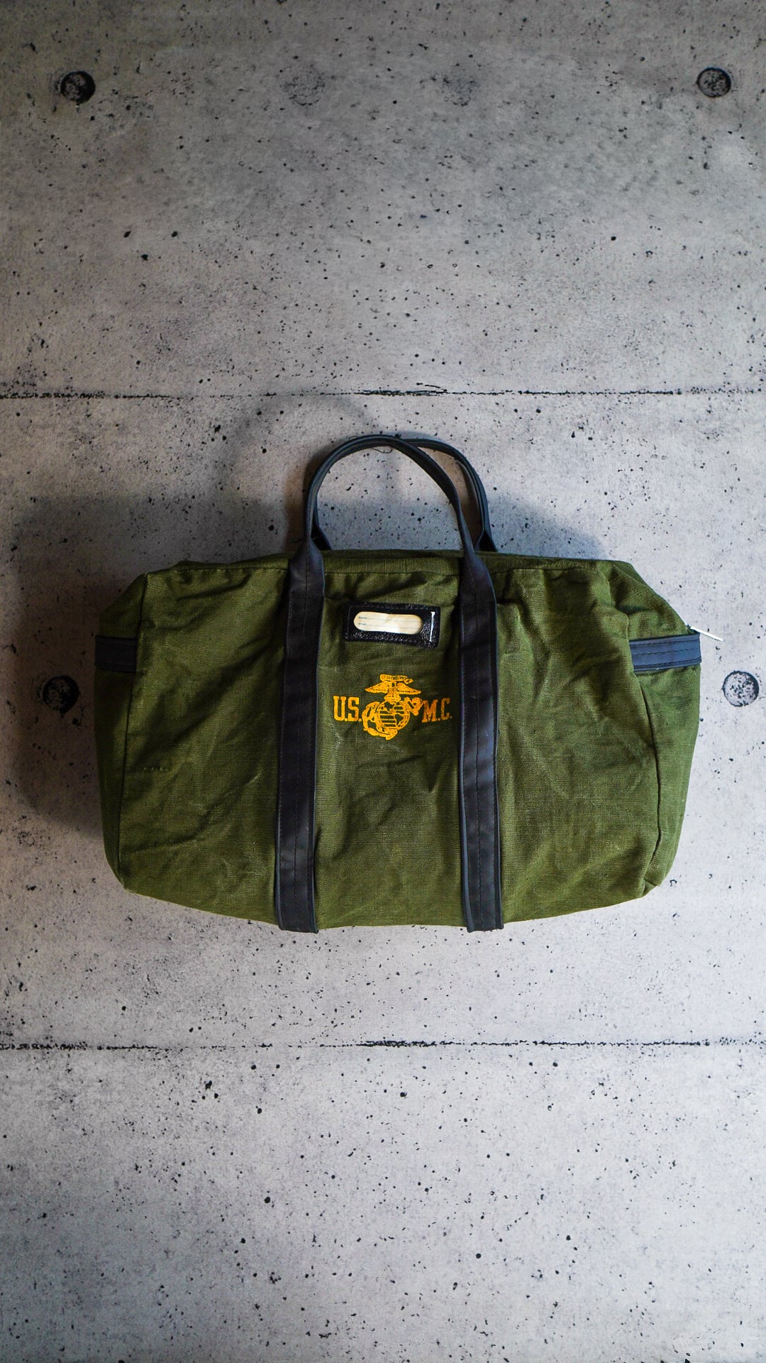 1960s】 U.S.M.C. キャンバス ダッフル バッグ《アルミジッパー