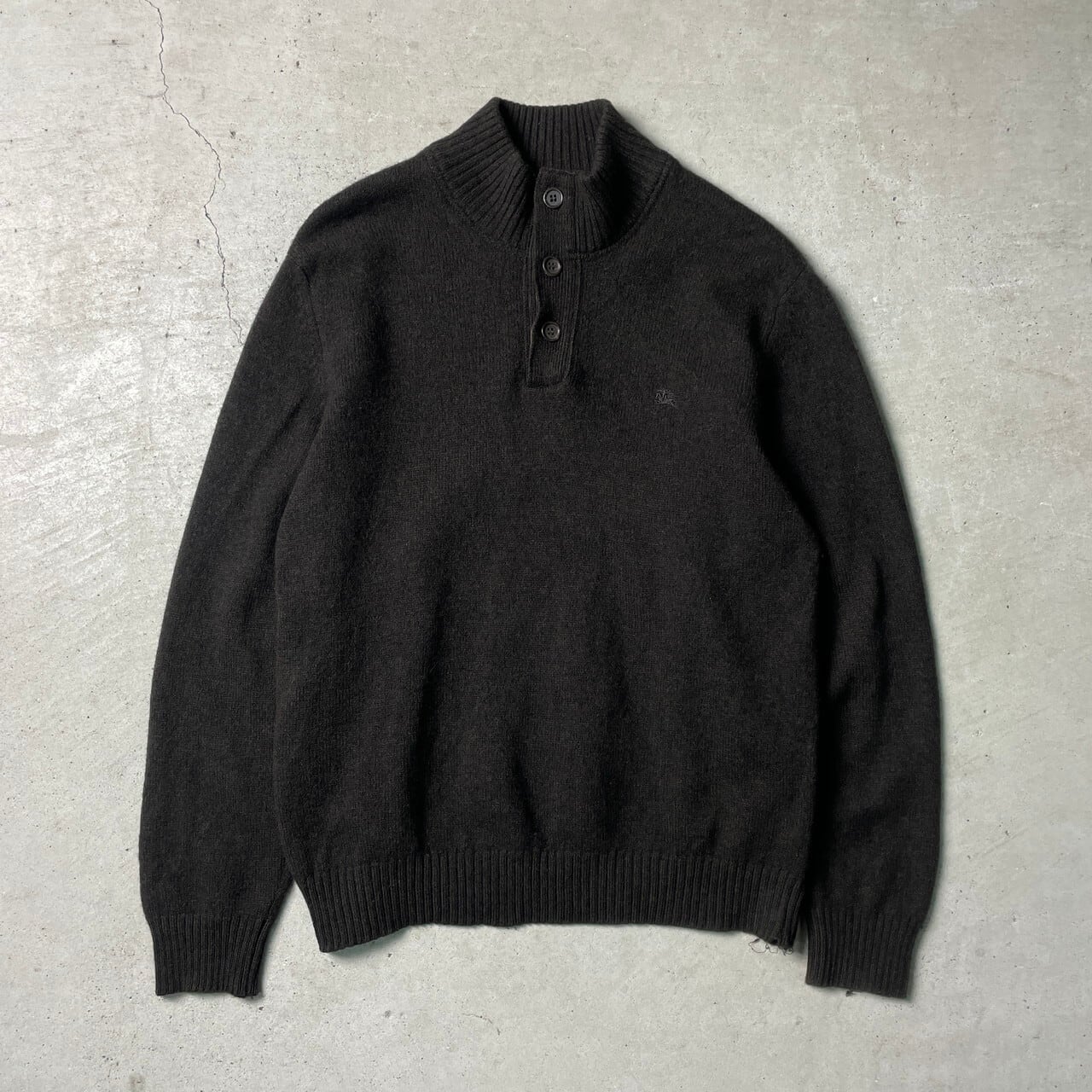 BURBERRY LONDON バーバリー ロンドン ハーフボタン ラムウール ニット