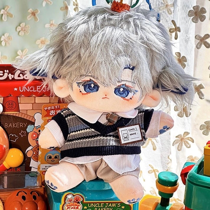 ✿20cm✿ 銀川 骨あり 獣体無属性ぬいぐるみ 本体 furry着せ替え