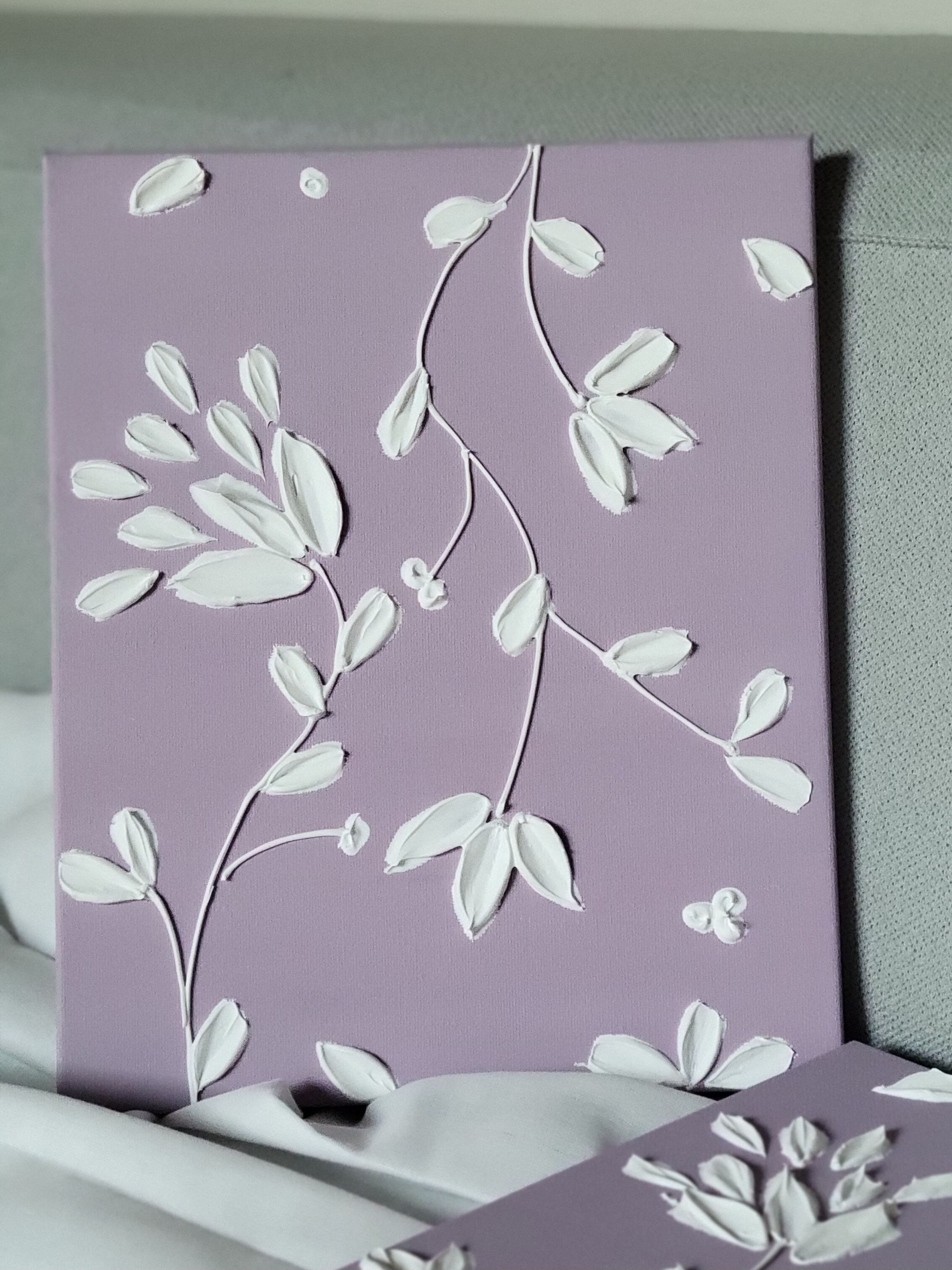 紫アート 紫フラワー 藤 テクスチャーアート フラワーアート 紫アート