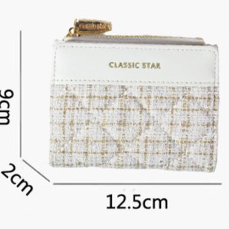 2つ折りツイードミニウォレット L0676 | Little fleur リトルフルール