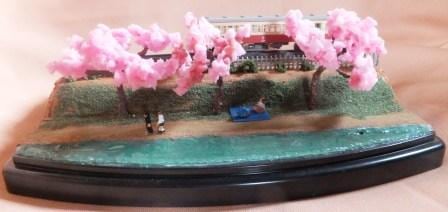 Nゲージ用観賞用ジオラマ（桜並木） | 縮め屋工房LEVIN BASE店