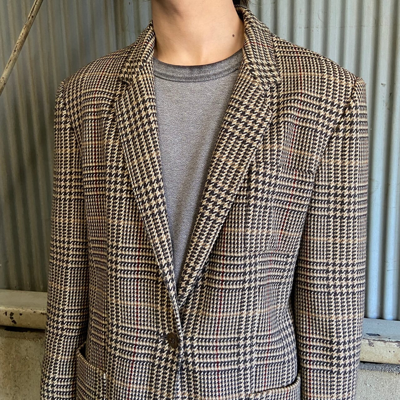 ヴィンテージ スペイン製 Burberrys バーバリー カシミヤ混 ウール