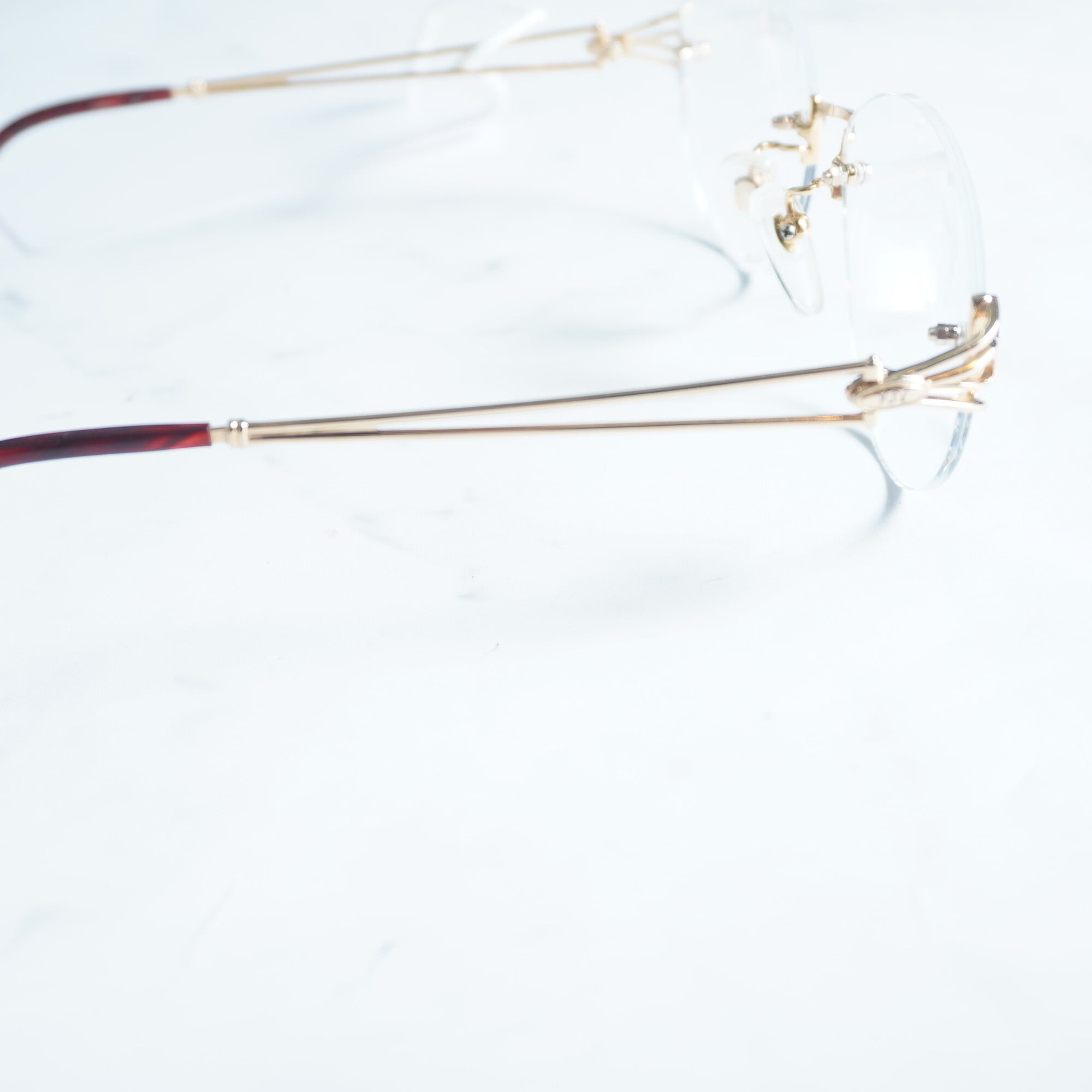 Yves Saint Laurent】イブサンローラン YSLロゴ刻印メタルフレーム