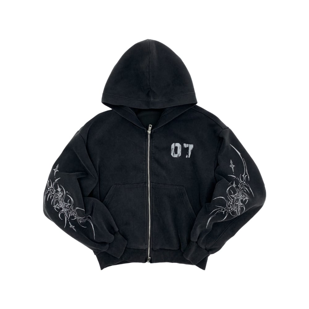 VINTAGE ウォッシュ加工 手描きセットアップ ジップパーカー T1803 | wshot