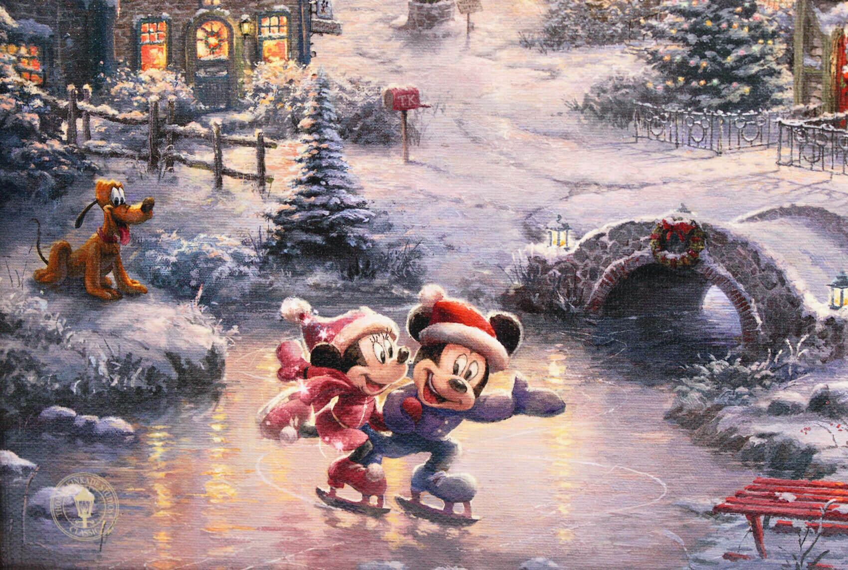 ディズニー絵画 トーマス キンケード ミッキー&ミニー/スウィート