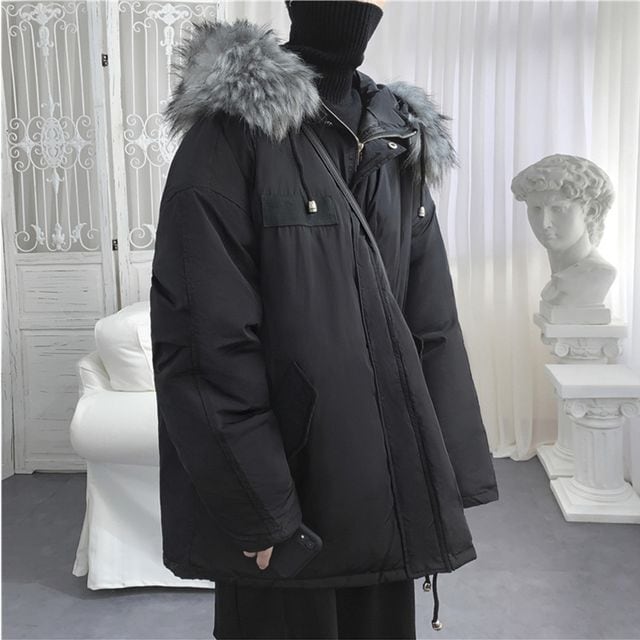 予約販売】モッズコート アウター ミディアム丈 メンズ ファーフード