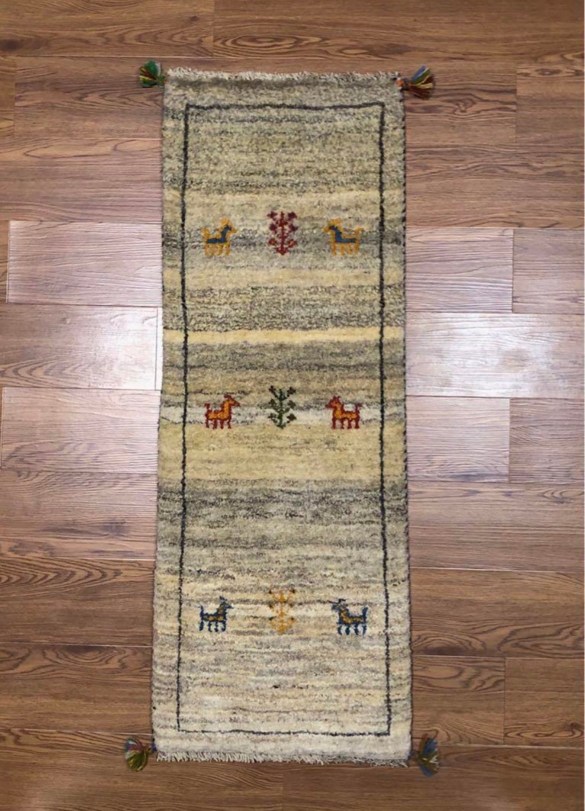 ペルシャギャッベ( ギャベ )ラグ ベッドサイド 廊下 ランナー No.GK