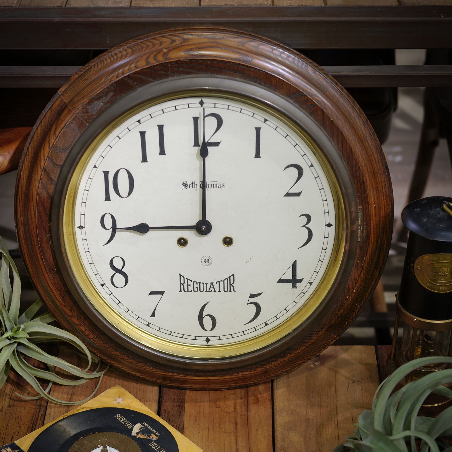 アナログ時計 壁掛け ゼンマイ式 セストーマス SETH THOMAS Regulator