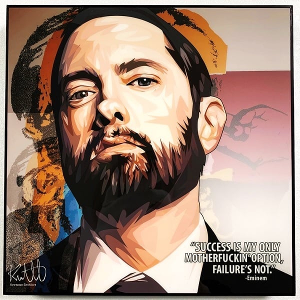 EMINEM (3) エミネム「ポップアートパネル Keetatat Sitthiket キータ