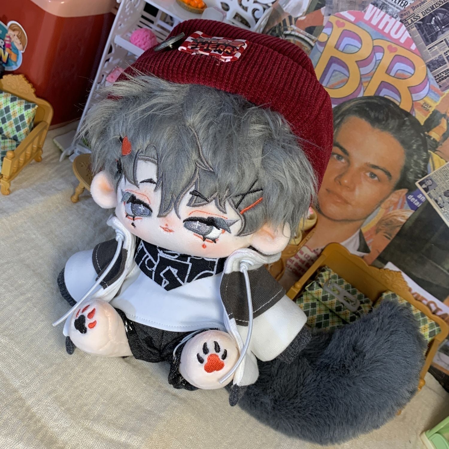 無属性 ぬいぐるみ 20cm 着せ替えぬいぐるみ 獣耳付け男の子 着せ替え