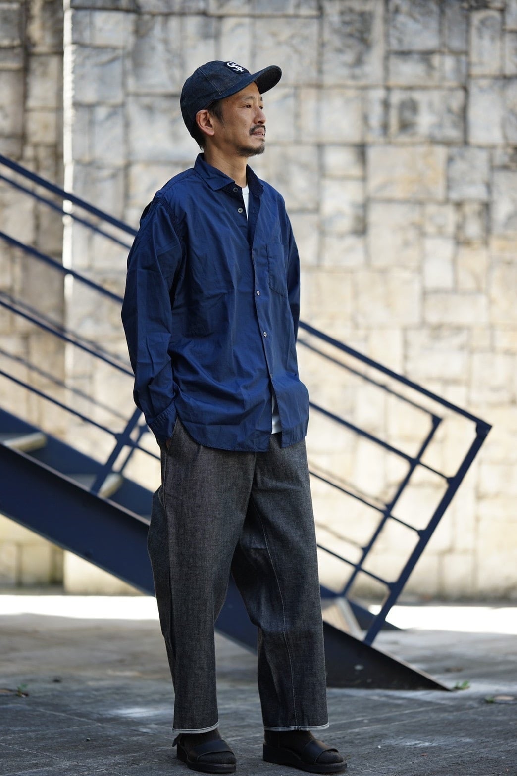 Sans limite(サンリミット) / RESTOCK ブロードボックス3本針-navy