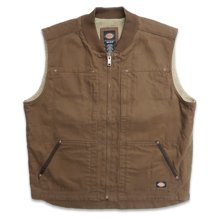 古着 ディッキーズ Dickies ダック ボア ベスト ブラウン 表記：XL