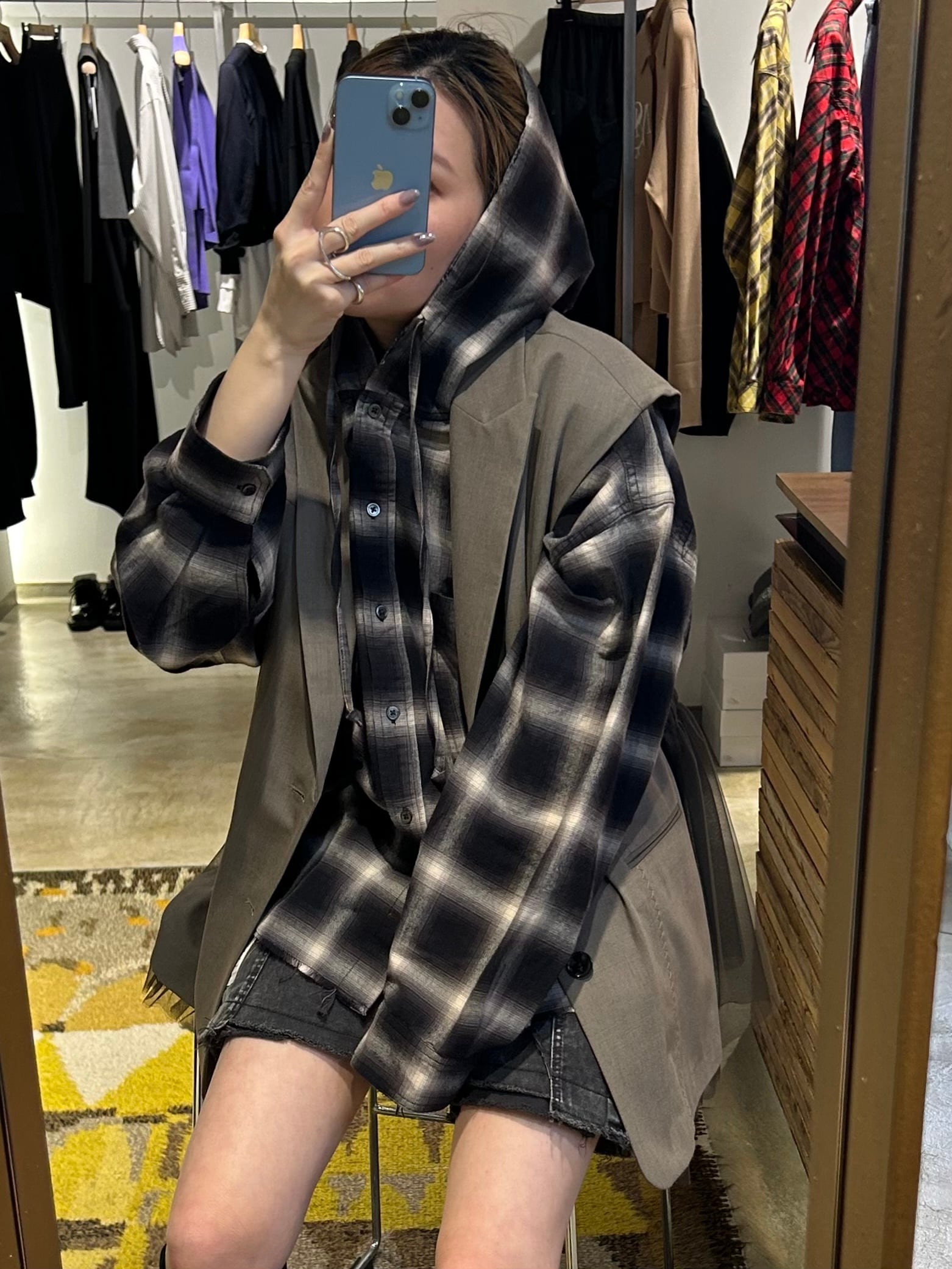 25SS】PRANK PROJECT プランクプロジェクト / Hooded Check Shirt