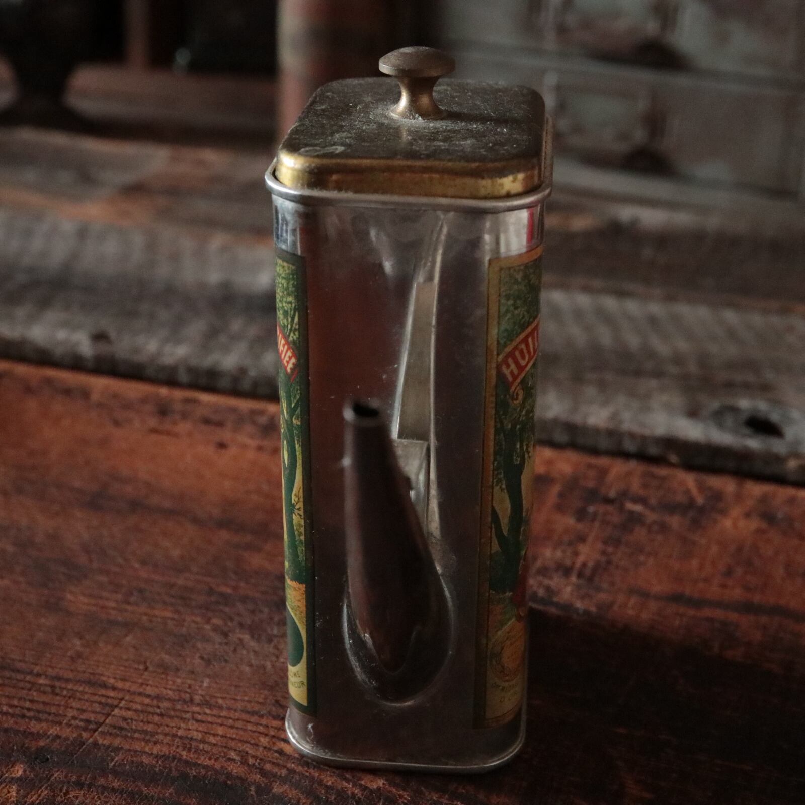 オイル差し オリーブオイル 缶 ビンテージ | 昭和レトロ雑貨・古道具の