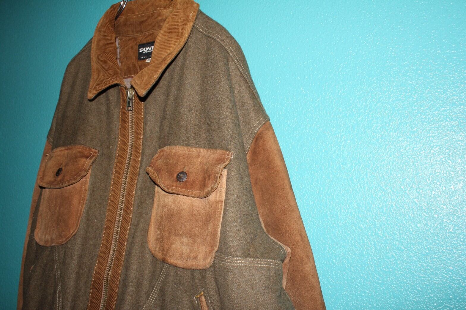 90s SOVIET Wool×Leather Jacket Italy製 | VOLAR