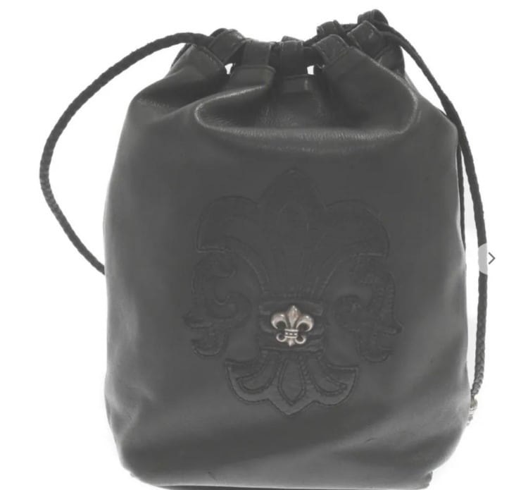 CHROME HEARTS クロムハーツ フレア ドローストリング サック レザー