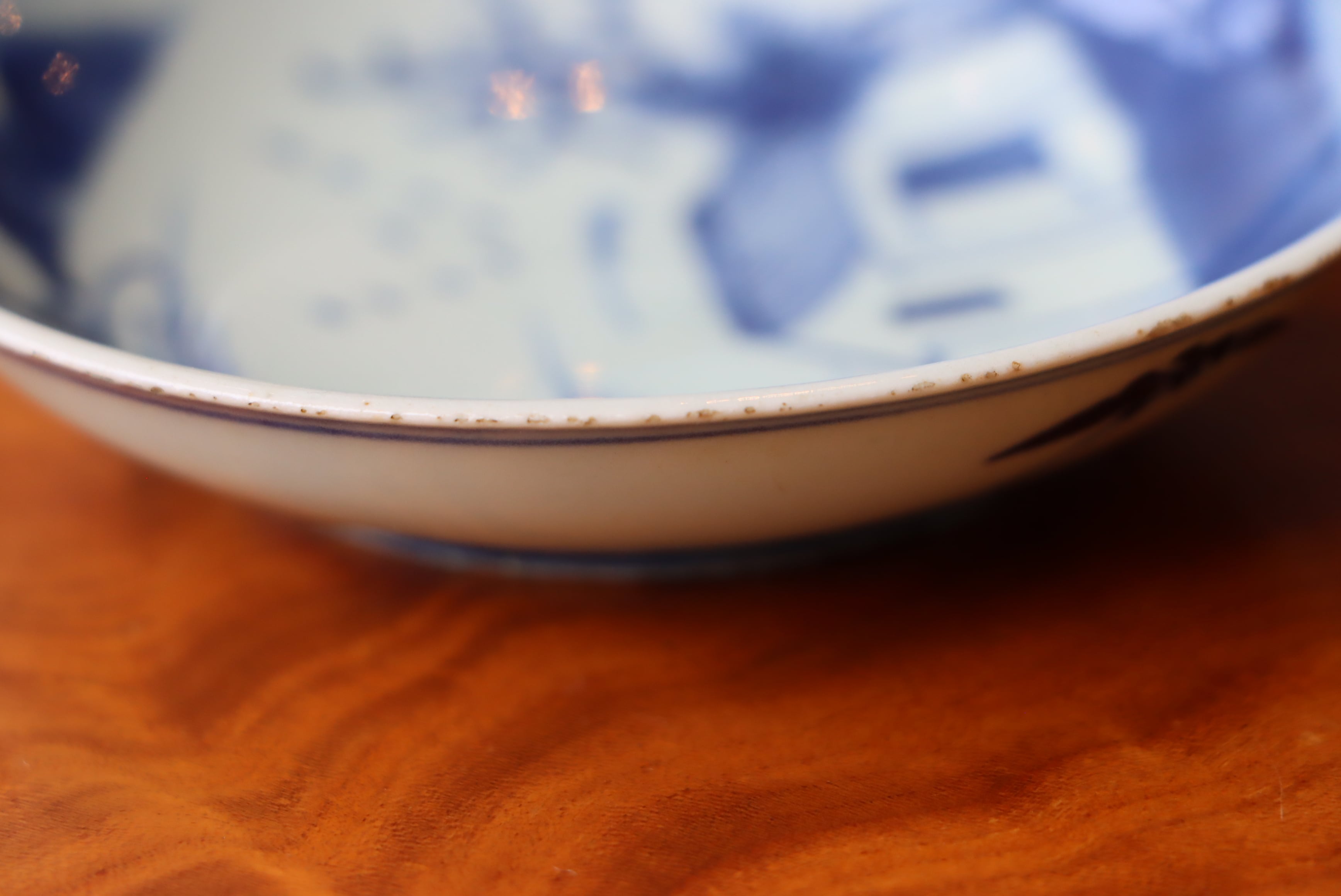 小皿 中国 新渡 染付 風景人物文 | (有)新原美術