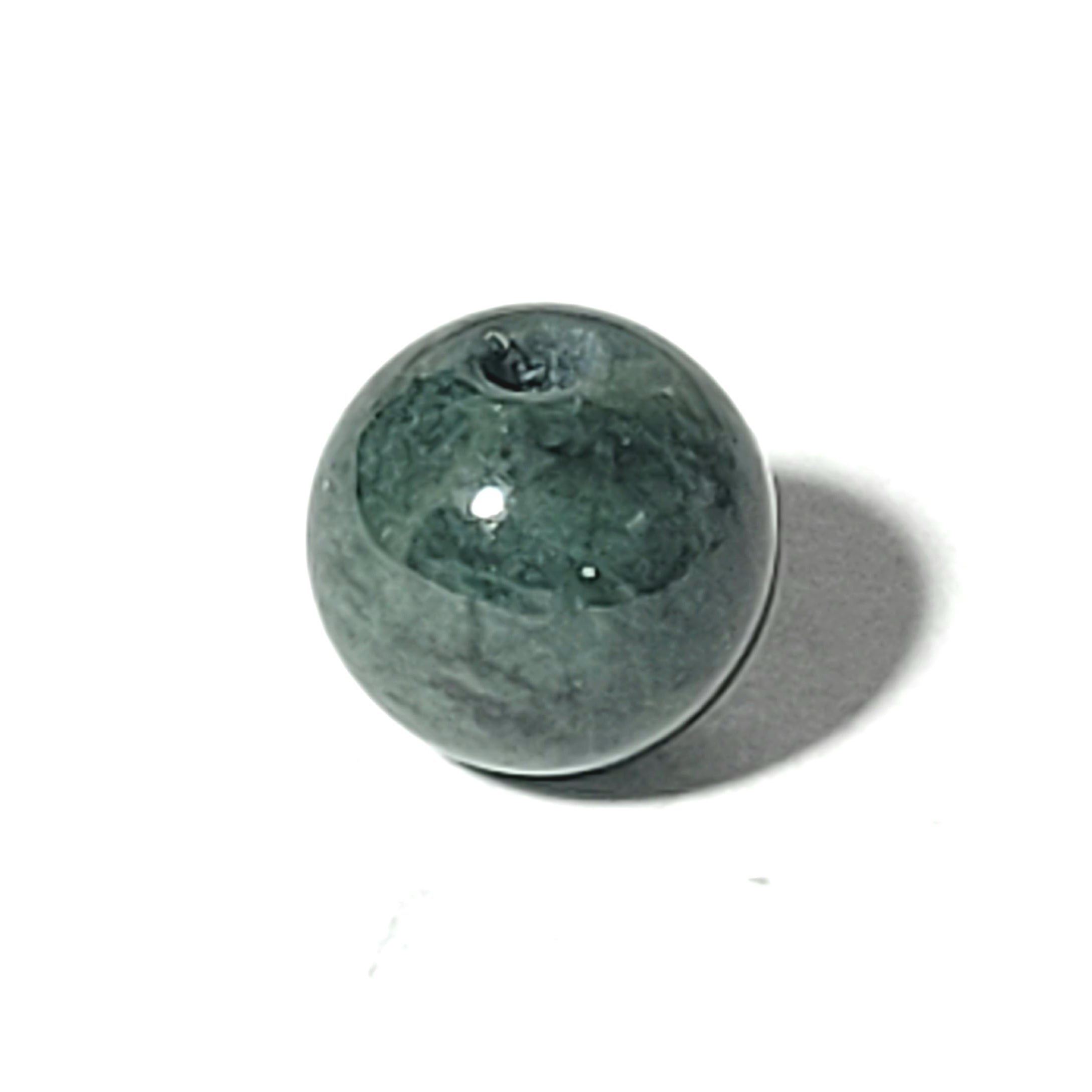 6㍉黒緑・糸魚川翡翠:丸玉バラ BMD-bgr0003 | 糸魚川翡翠工芸家 赤羽