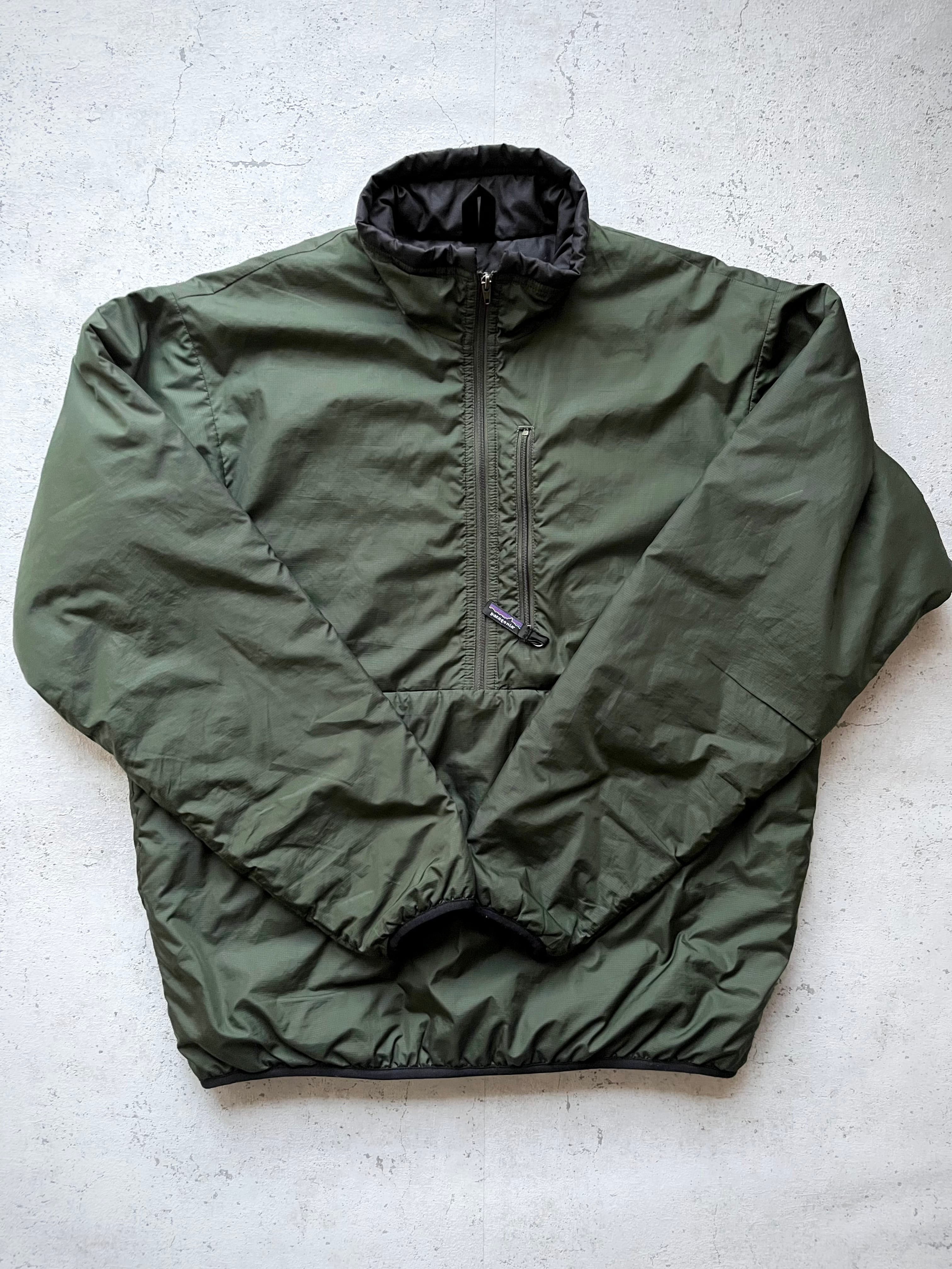 01s PATAGONIA P/O PUFFBALL JACKET OLIVE GREEN OLD VINTAGE
