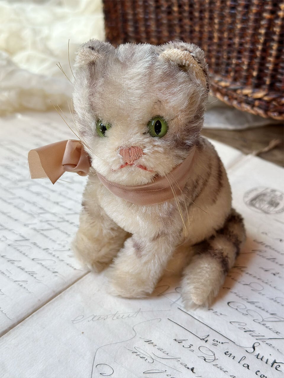 猫のぬいぐるみ Steiffシュタイフ | Brocante de La Cocotte