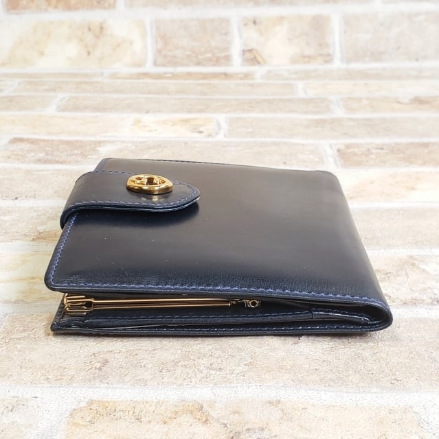 オールドグッチ ☆ ヴィンテージ GG がま口 レザー 折財布 イタリア製