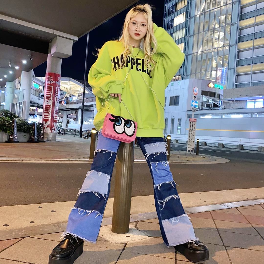 50%OFF】パッチワークデニムフレアパンツ | VOLCAN&APHRODITE