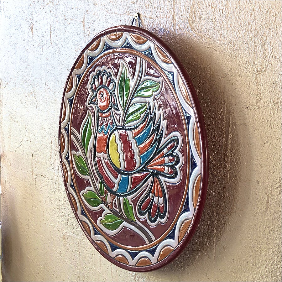 スペイン製 マニゼスプレート (鳥絵柄) 壁掛け飾り皿】 | ALL