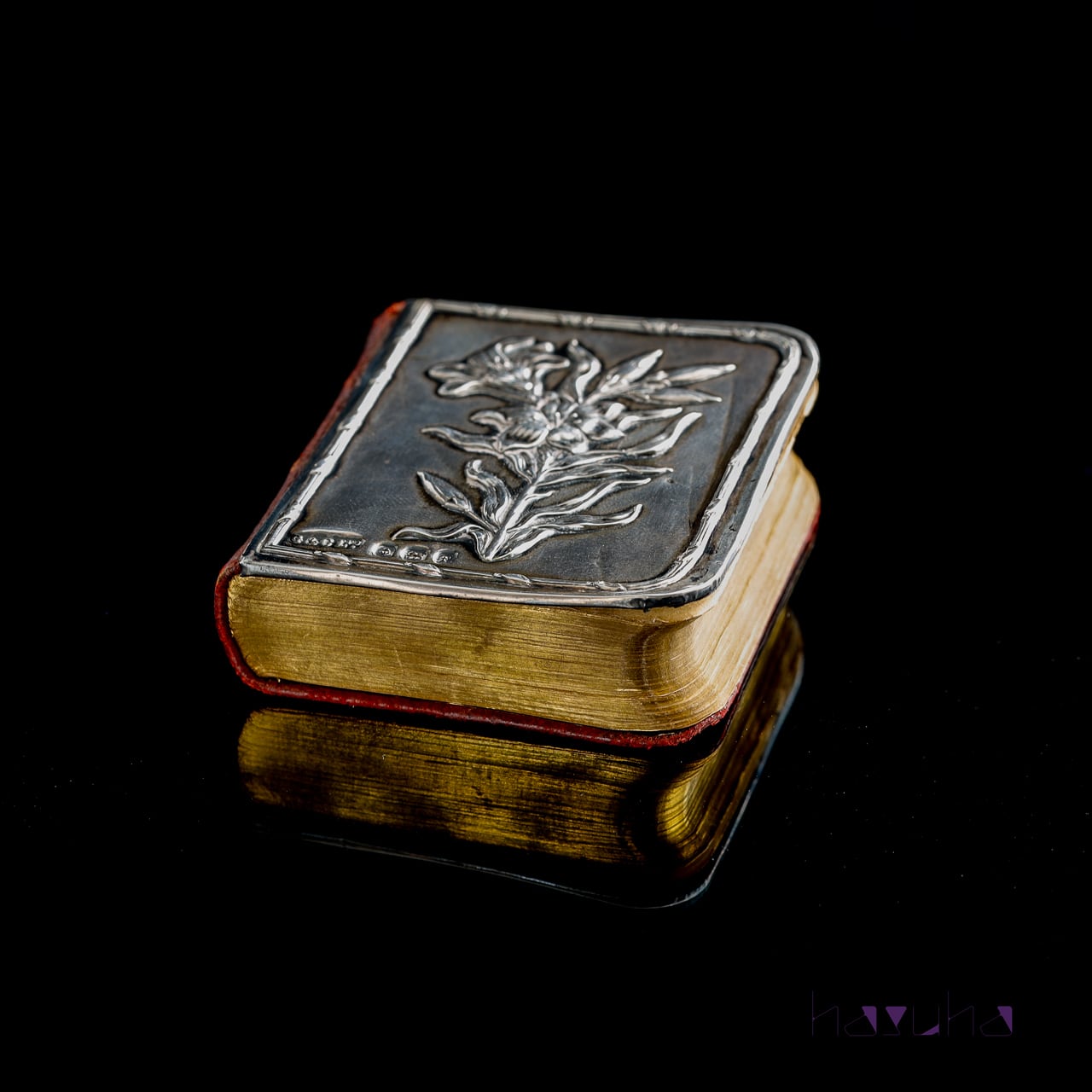 アンティーク エドワーディアン シルバー・レザーカバー ミニチュア