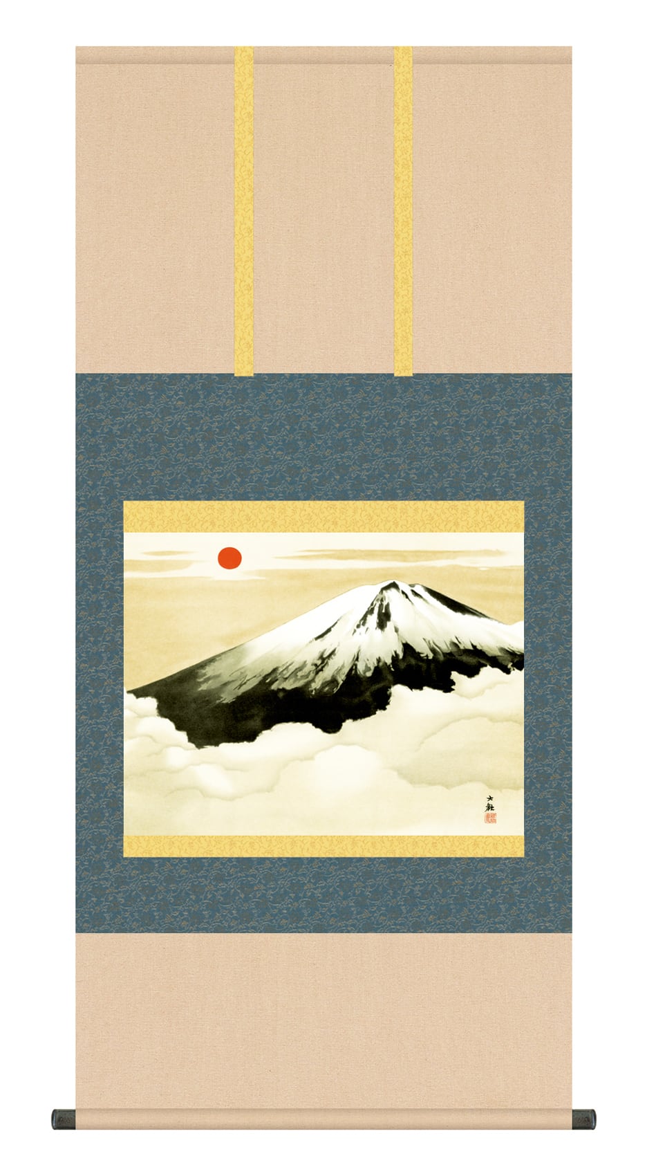 横山大観「霊峰不二」掛軸 掛け軸 高精彩巧芸画 プレゼント ギフト