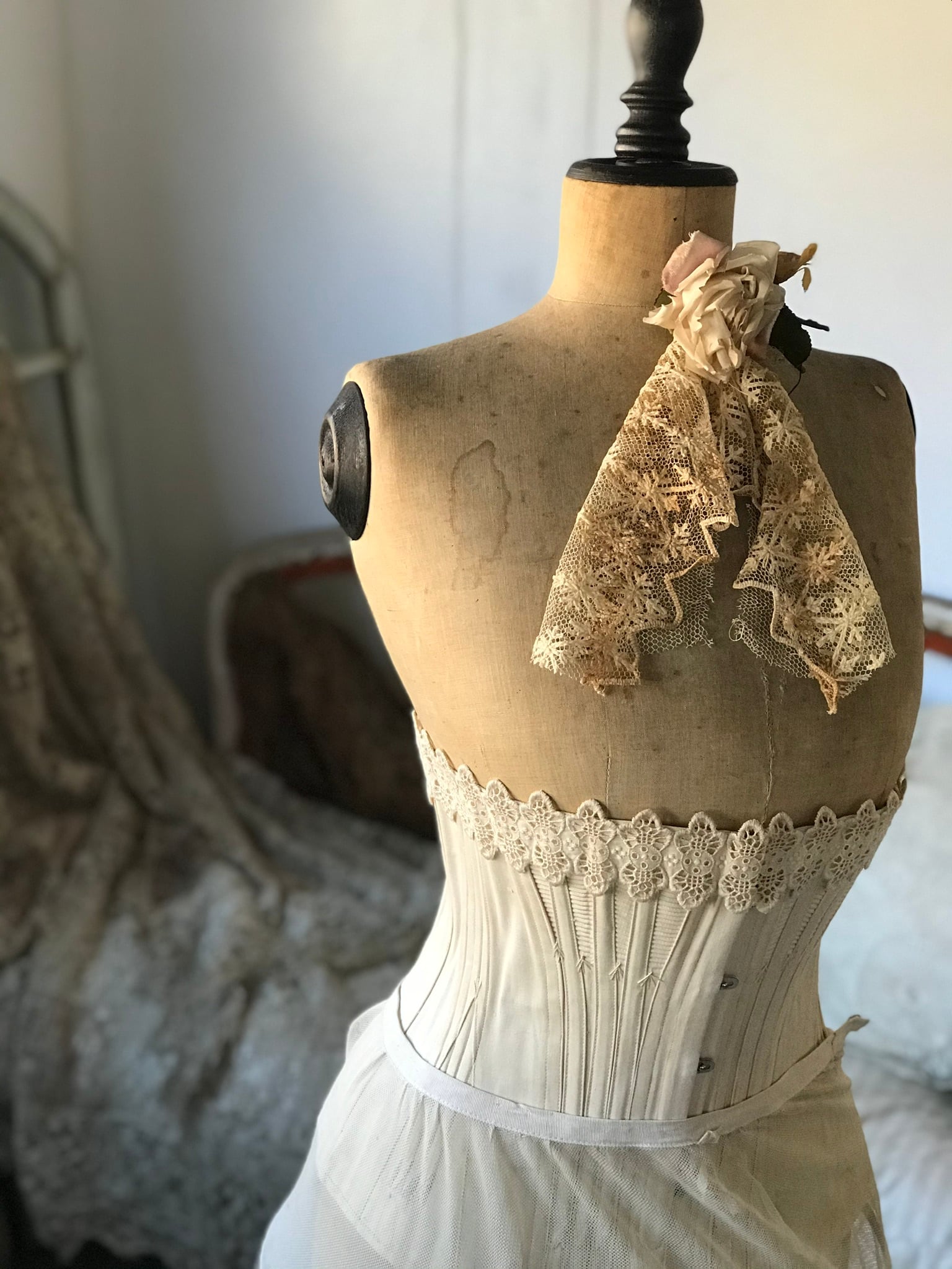 フレンチアンティークコルセット アイボリー | hazel anne btdafa