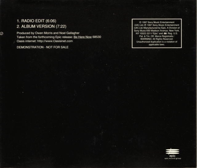 Oasis / D' You Know What I Mean? プロモ盤 | CD shop ぶるうばあど