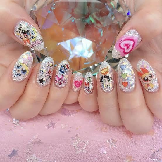 ④パワーパフガールズ♡3Dネイルシール♡ネイルステッカー♡セルフ