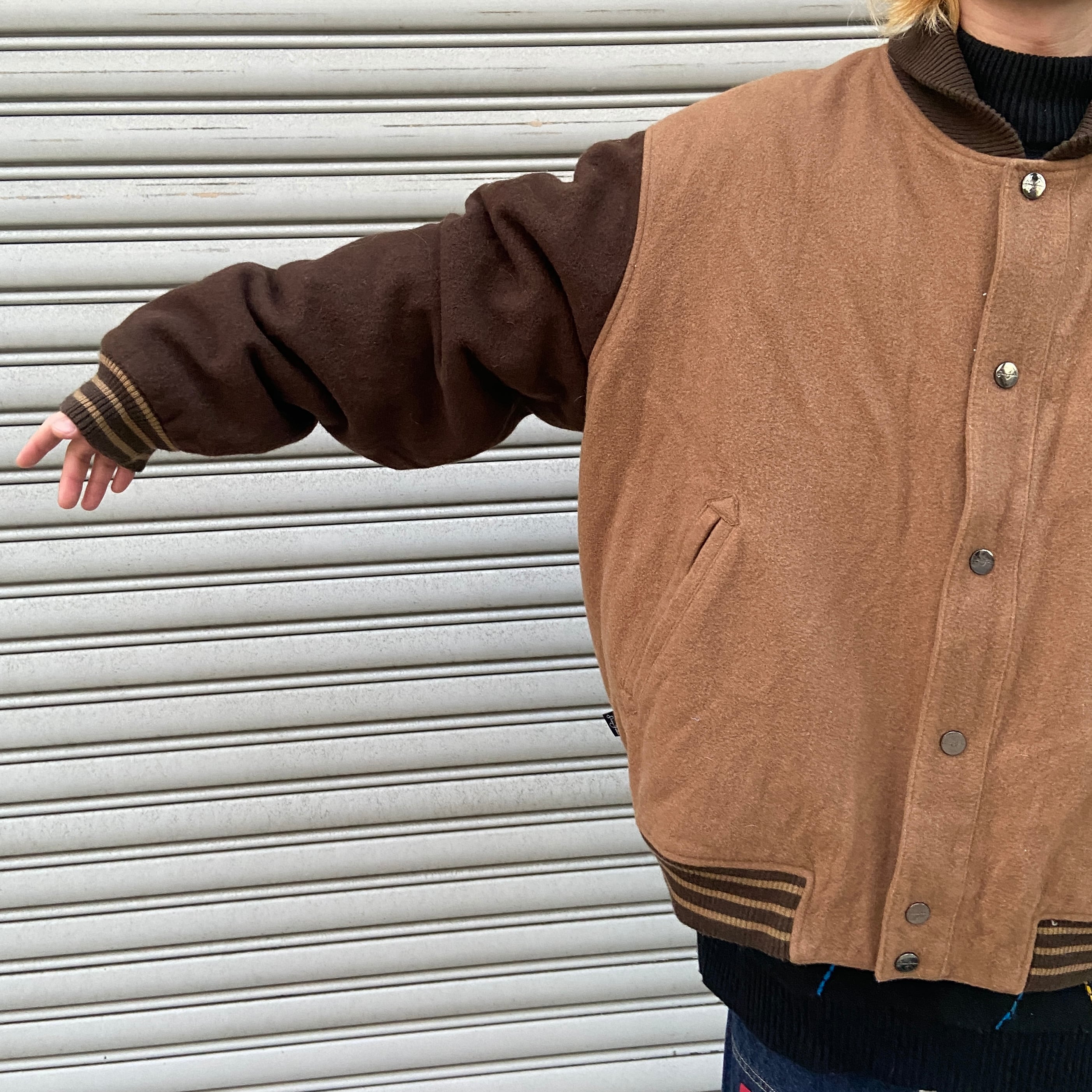 送料無料』Sean John ショーンジョン ウールスタジャン 2トーン