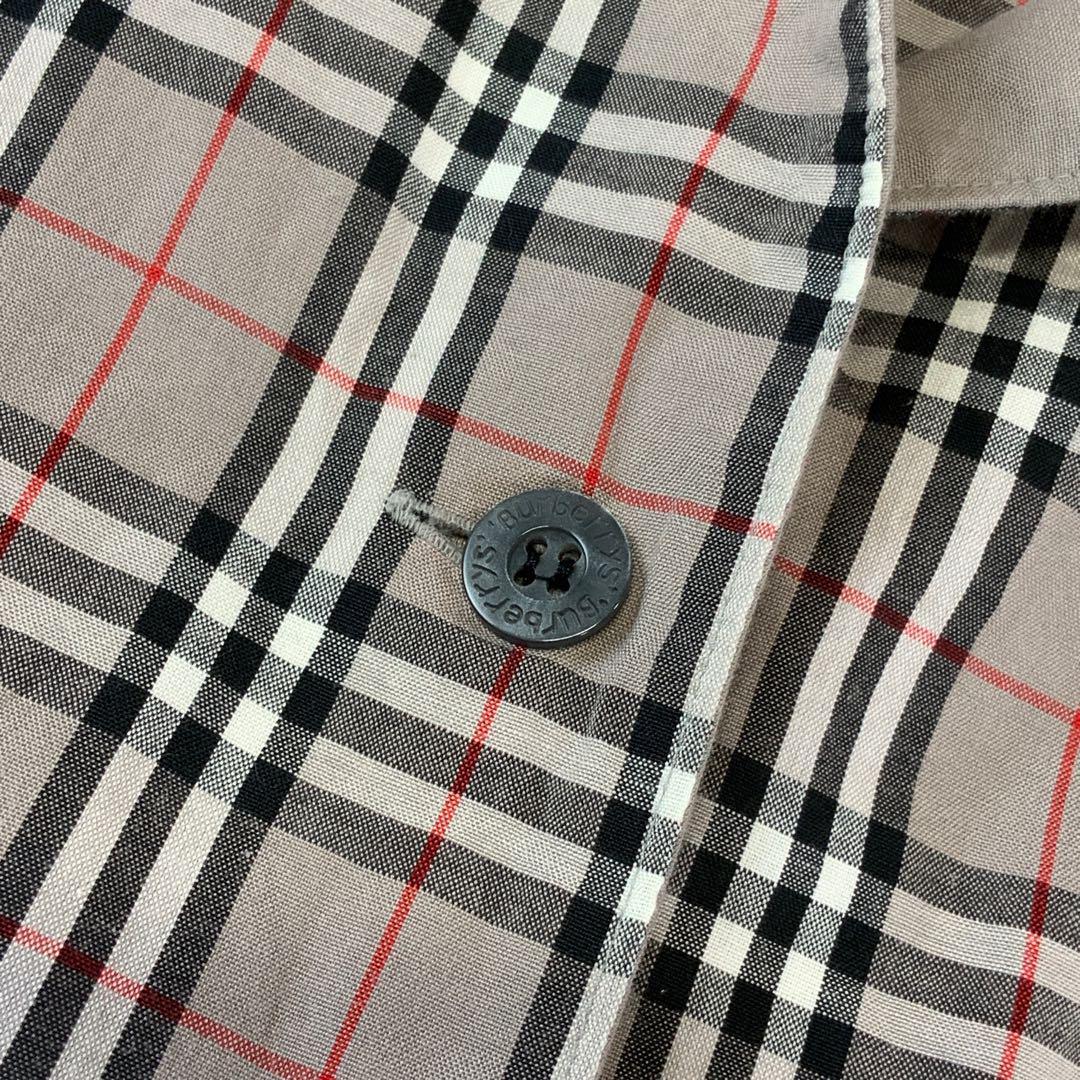 90's Burberry バーバリー ノバチェック プリズンシャツ グレー | 古着