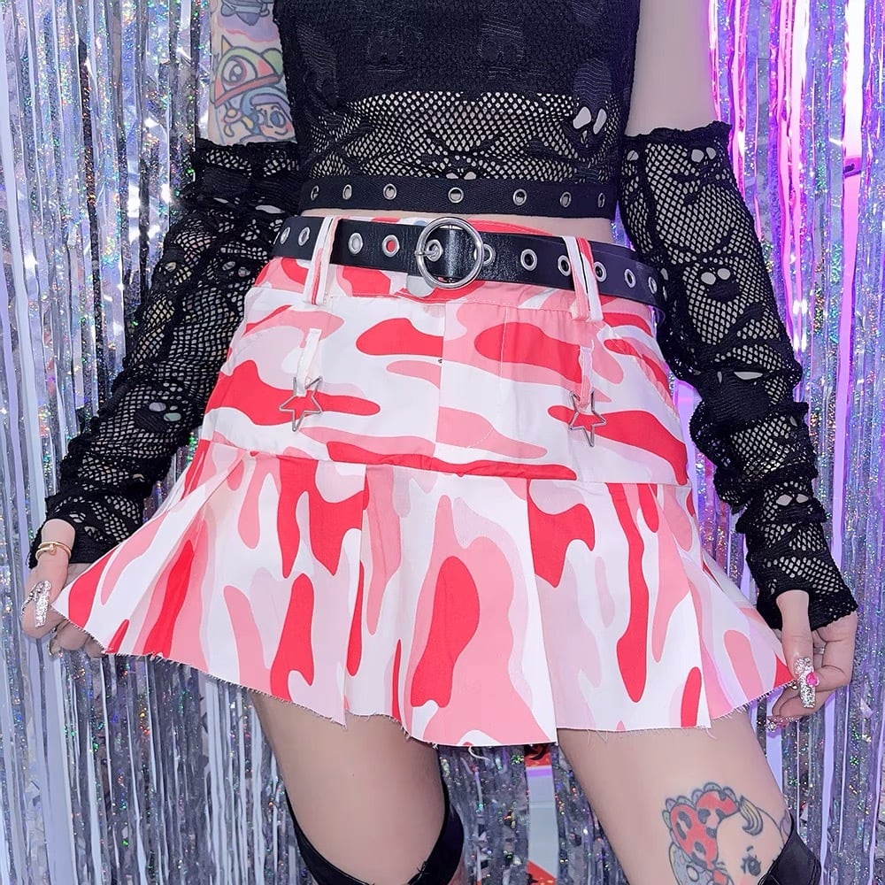 スカート 迷彩 ピンク ミニスカート コスプレ アニメ 秋葉原