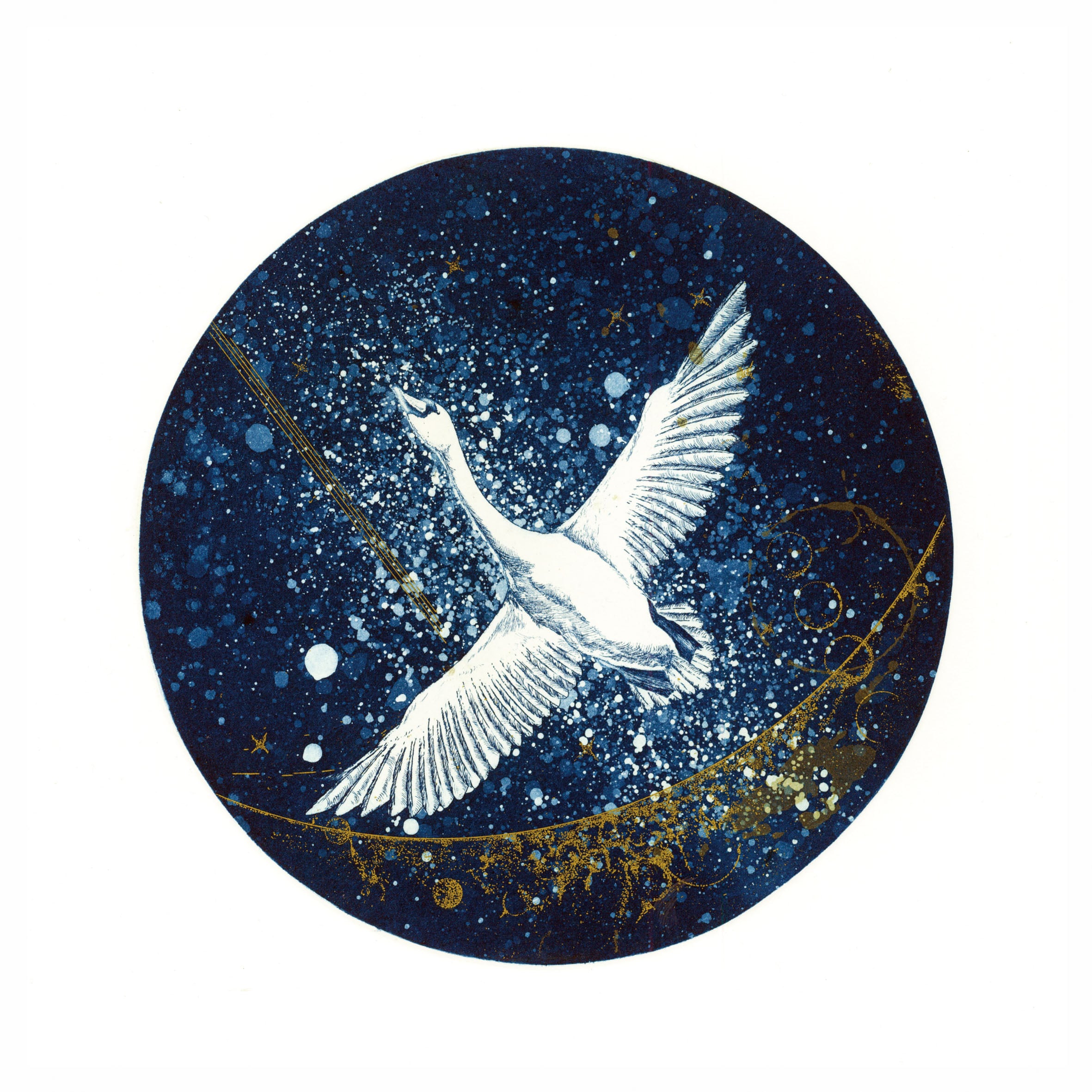 銅版画【白鳥の唄】 | MIU.ART