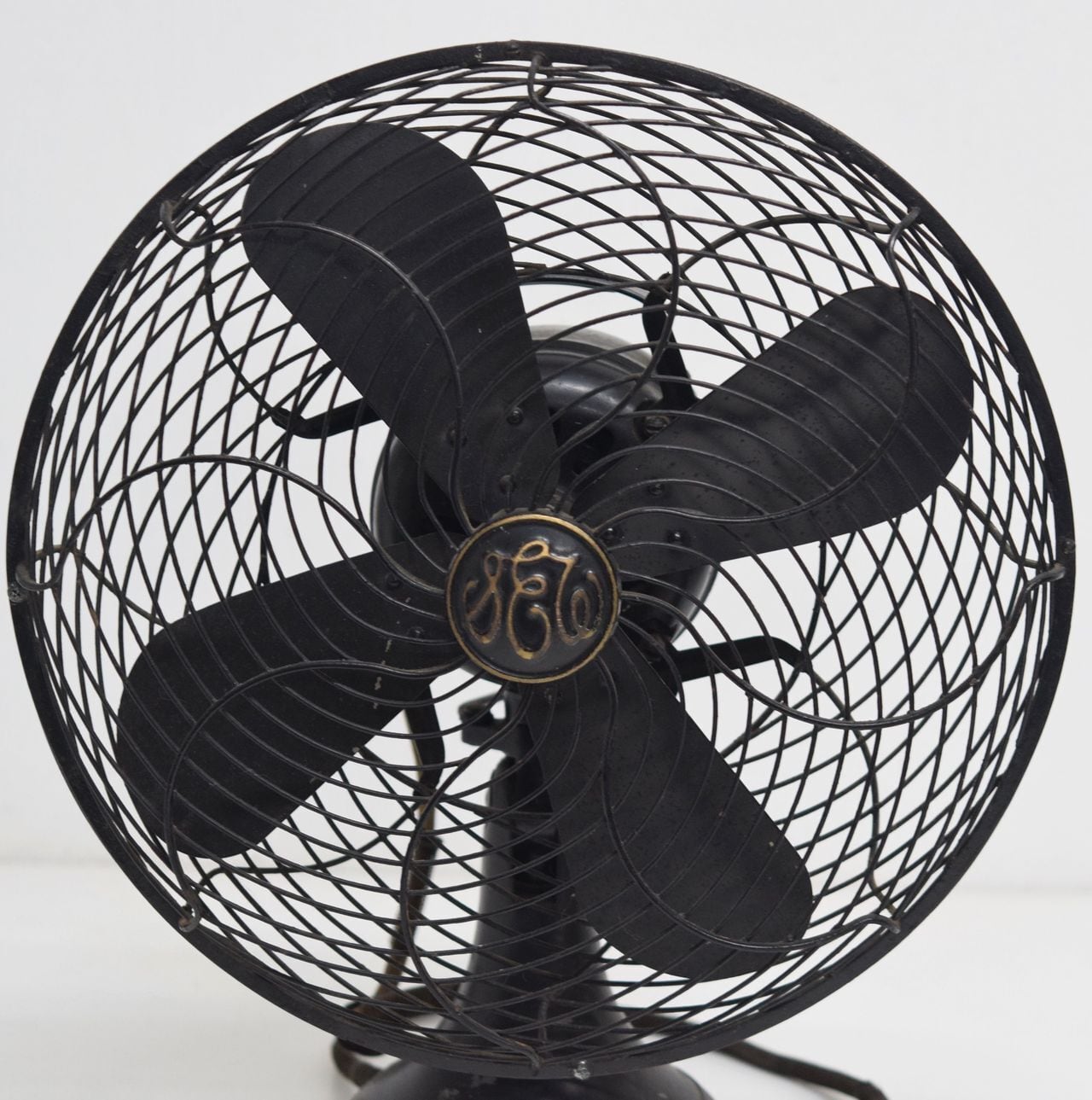 戦前 東京芝浦電気 4枚鉄羽扇風機 C-7032型 睡蓮型 稼働品 インテリア