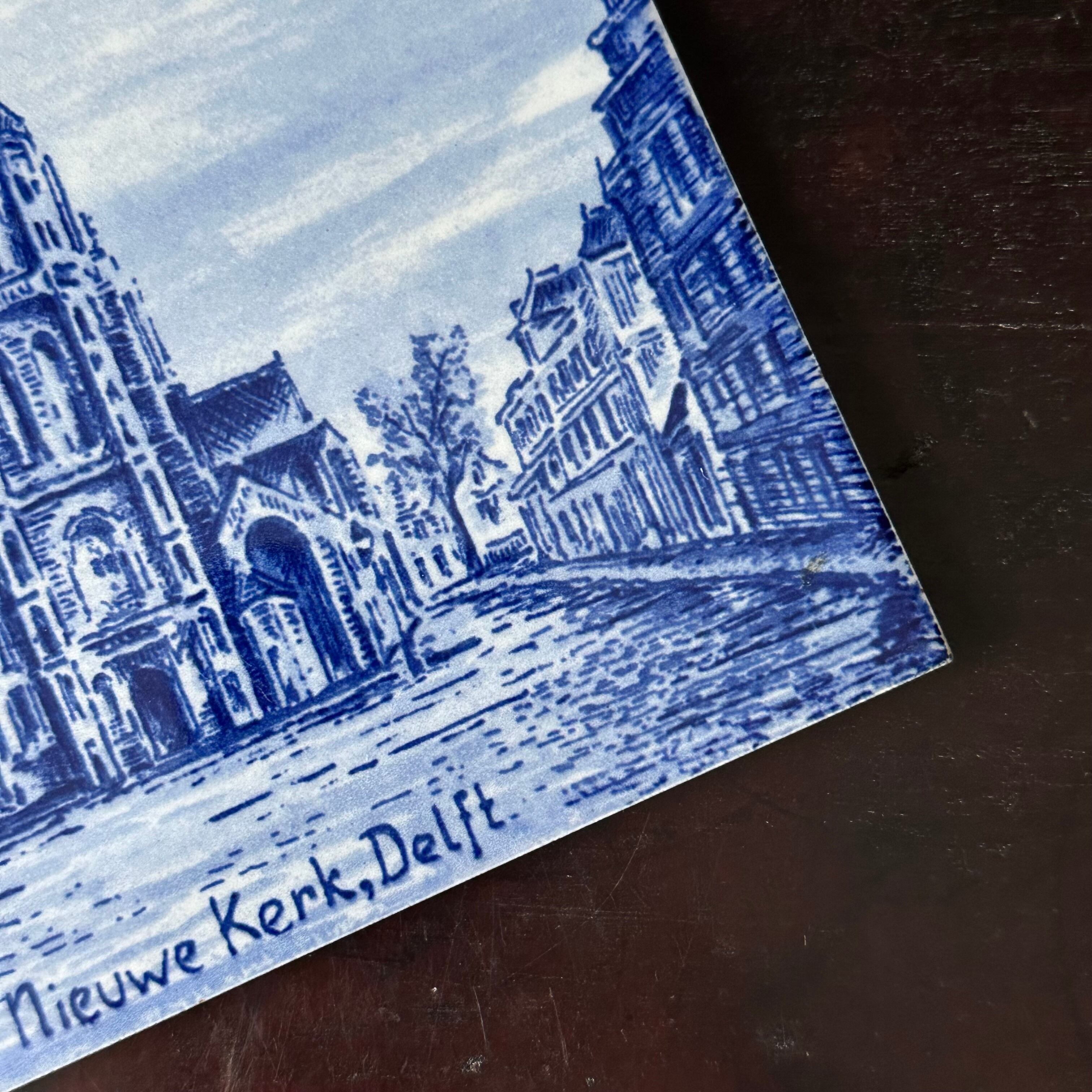 デルフト焼きタイル 陶器タイル / ドイツ アンティーク ヴィンテージ