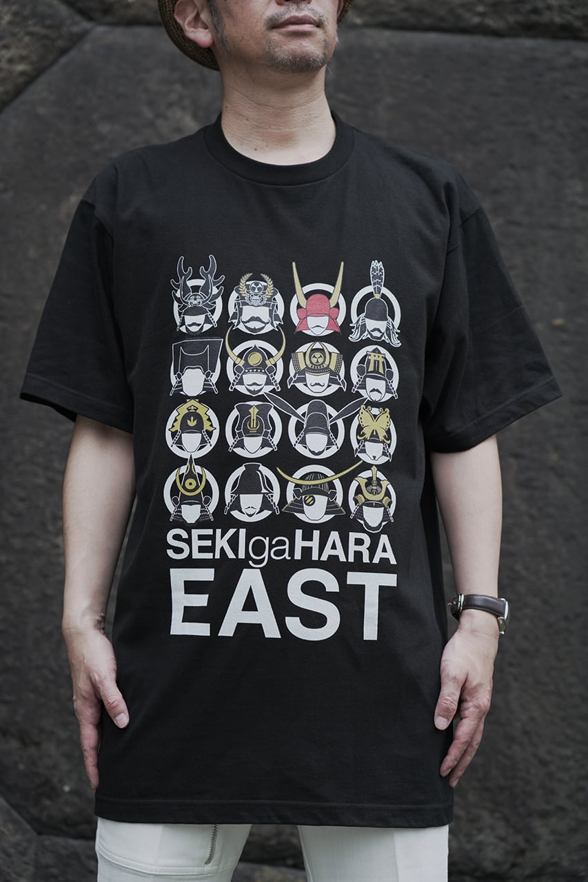 関ヶ原 東軍 Tシャツ（黒）Ttpe1 | 戦国と武将のアイテム yockdesign