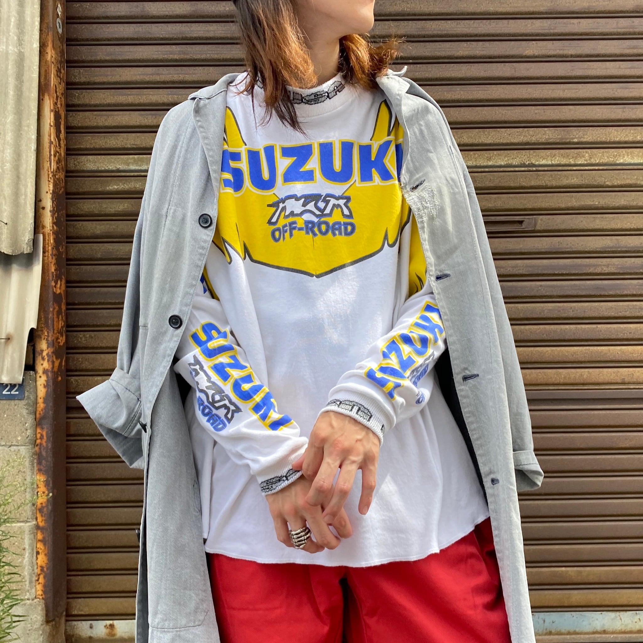 80年代 80s SUZUKI スズキ USA ロゴ プリント モトクロス レーシング