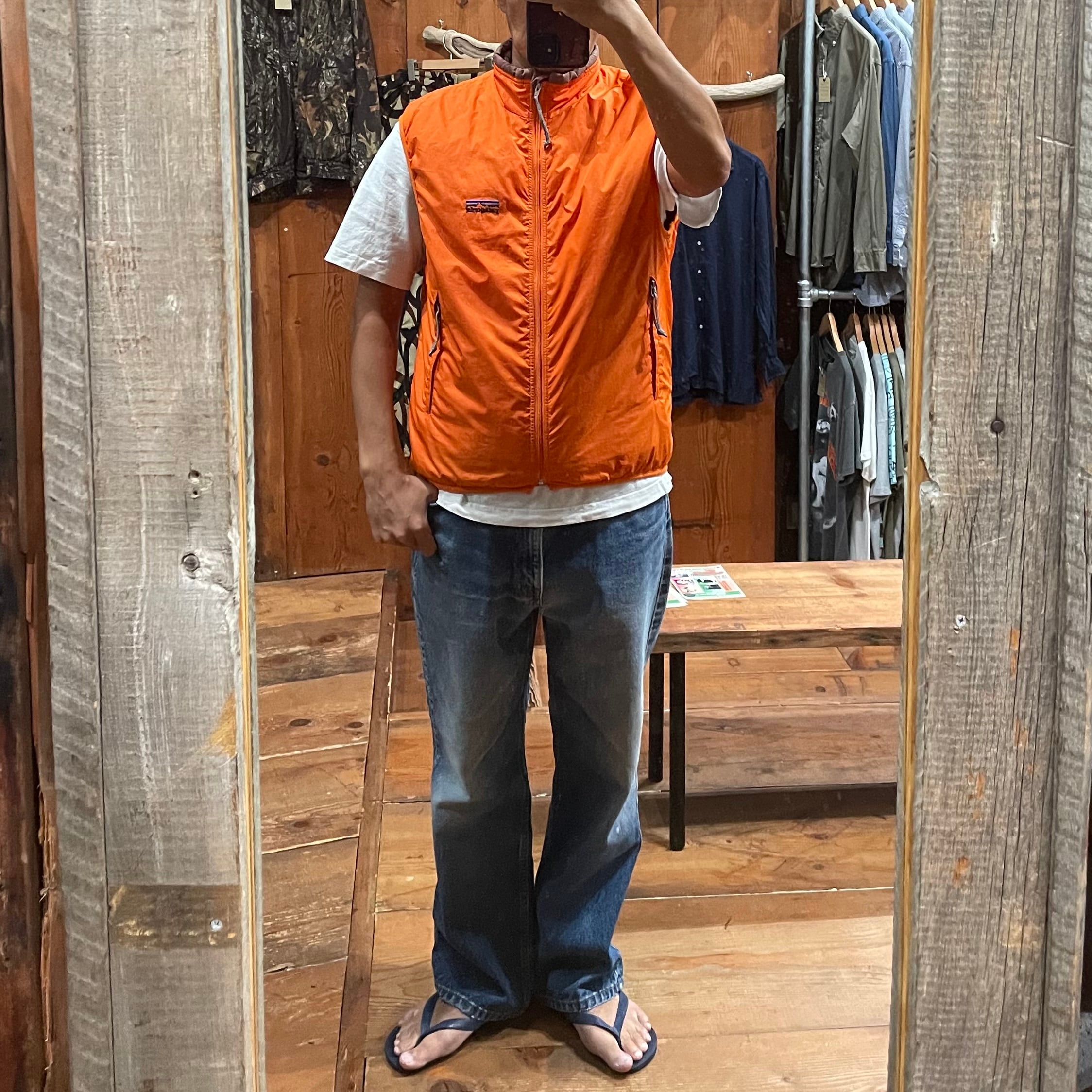 刺繍タグ】00's Patagonia PUFFBALL VEST ORANGE | locals