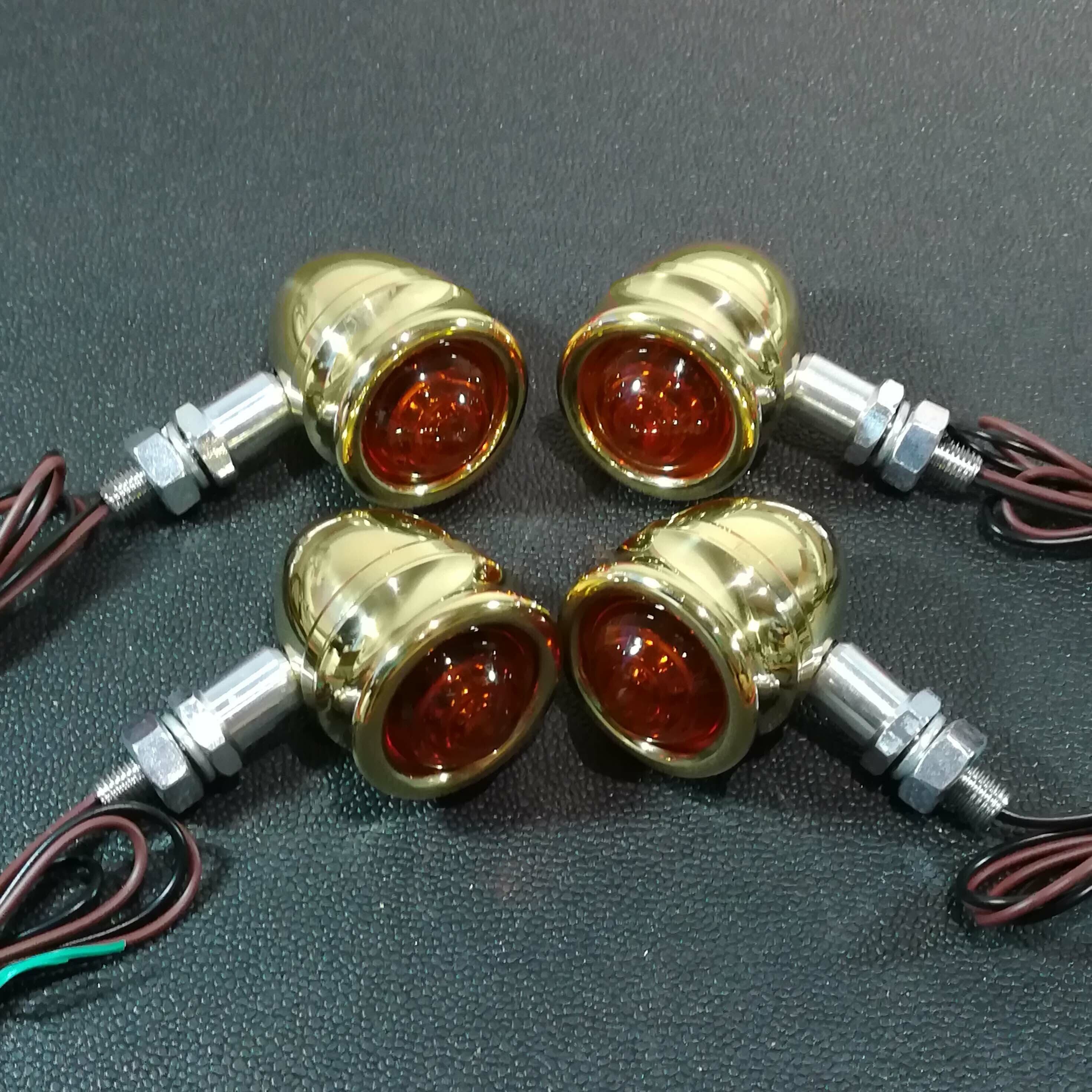 真鍮製バレット ウインカー 4個（1車分） | Motorcycle Cross Factory