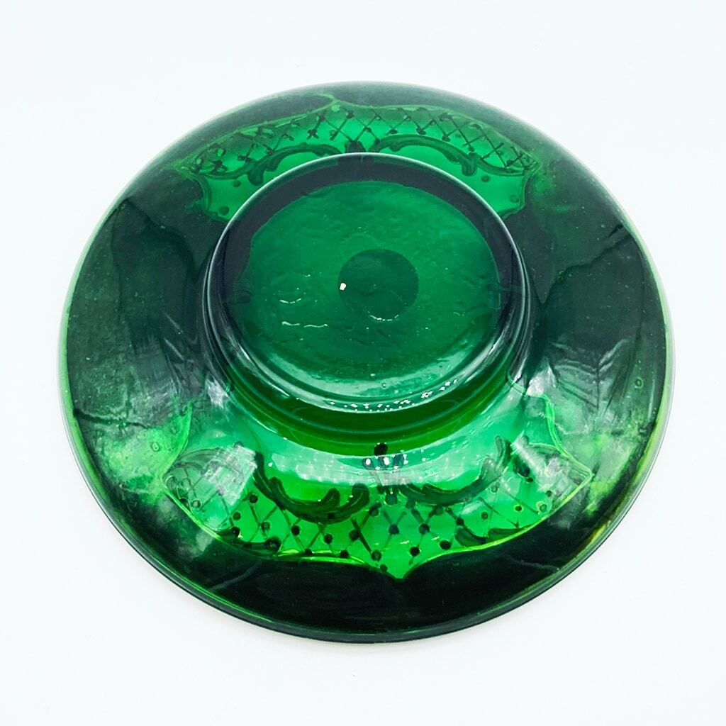 ベネチアングラス ムラノ イタリア カップ＆ソーサー グリーン