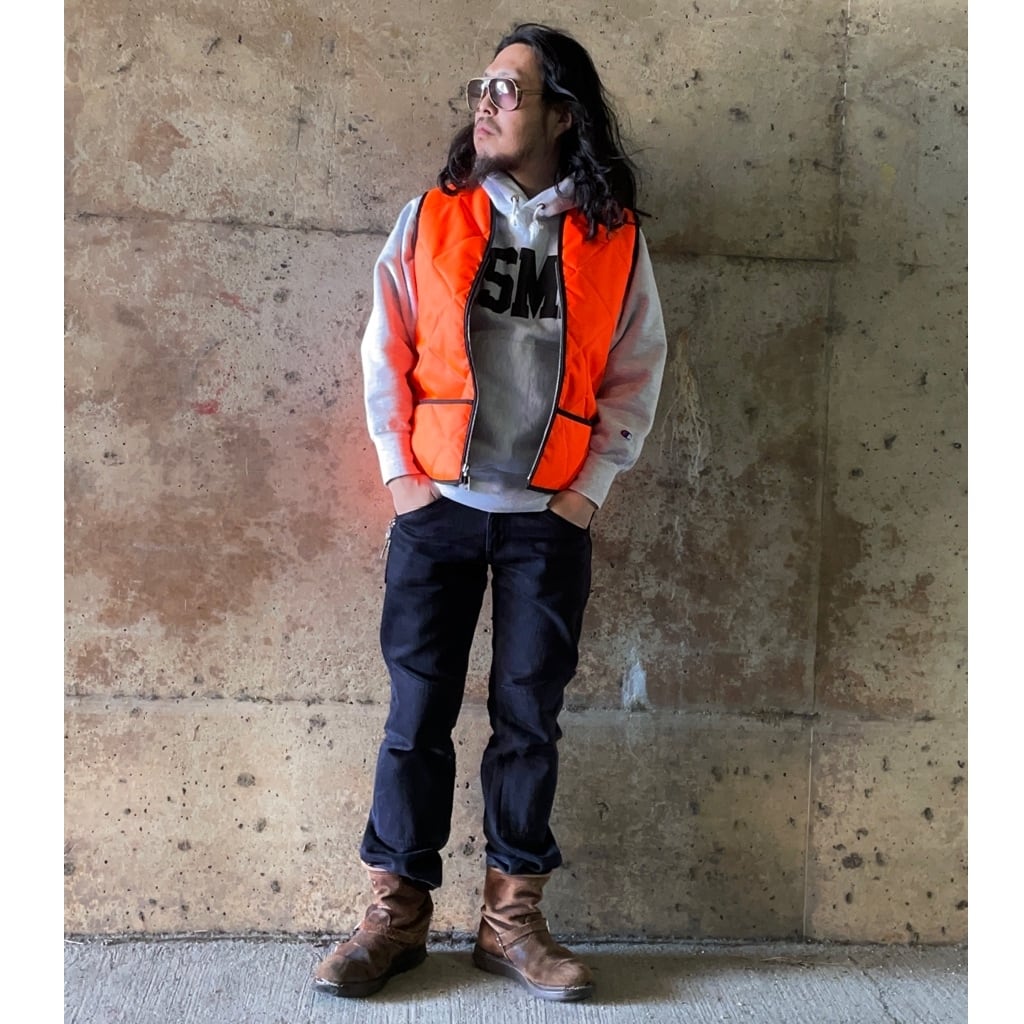 SNAP'N' WEAR スナップンウェア USA製 蛍光キルティングベスト